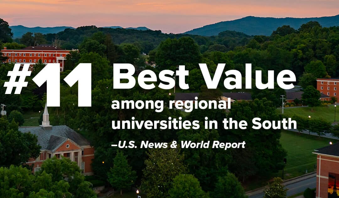 U.S. News ranks Milligan #11 Best Value among regional universities in the South