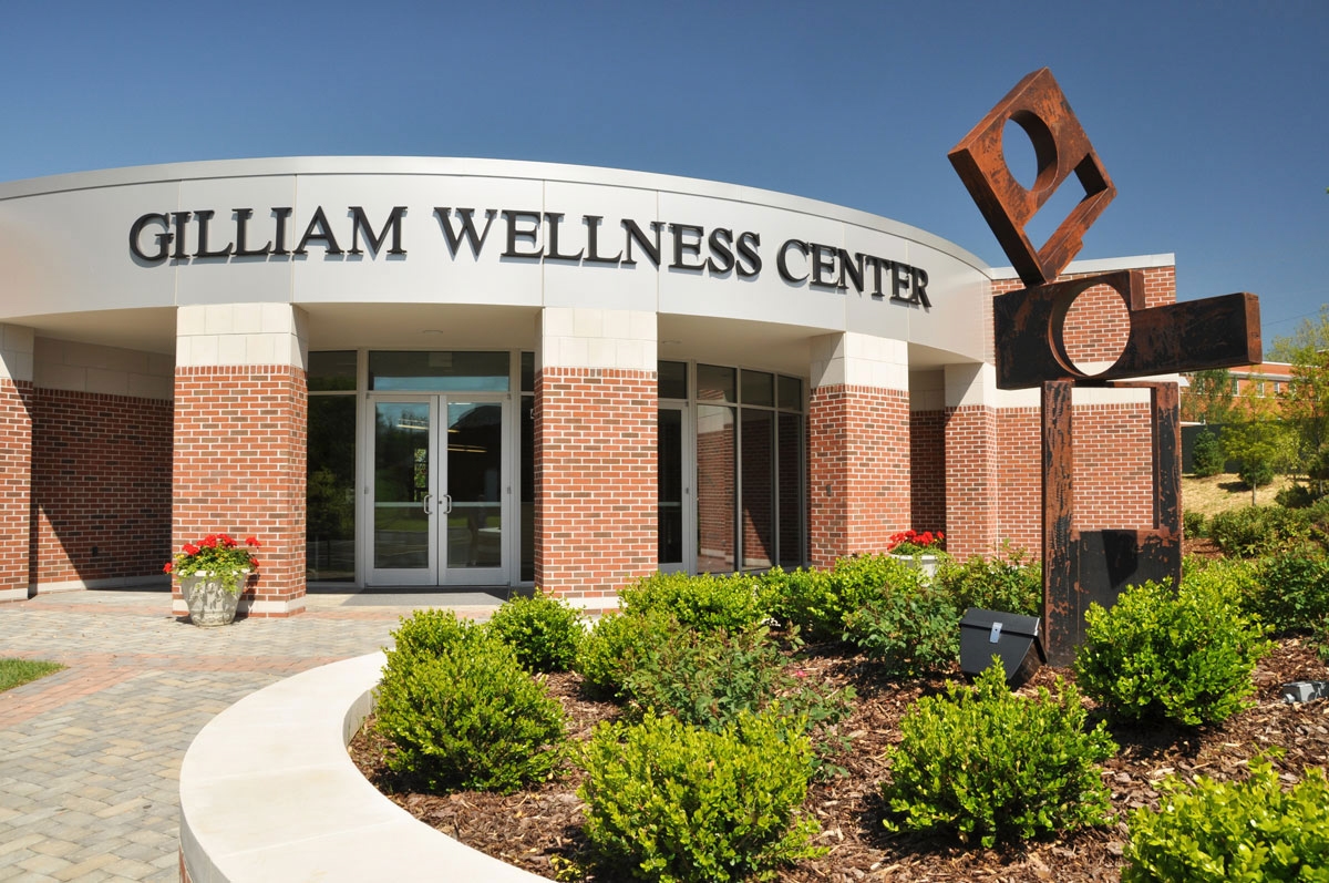 Gilliam Wellness Center Don't miss the Gilliam Wellness Center, 7,100 square-foot designed for your well-being! It's equipped with cardiovascular fitness equipment, free weights and a weight machine circuit, an aerobics classroom, and a spinning room equipped with 10 spinning bikes. The Center also houses offices of the Campus Nurse, Director of Intramurals and the Coordinator of Wellness and Recreation Activities.