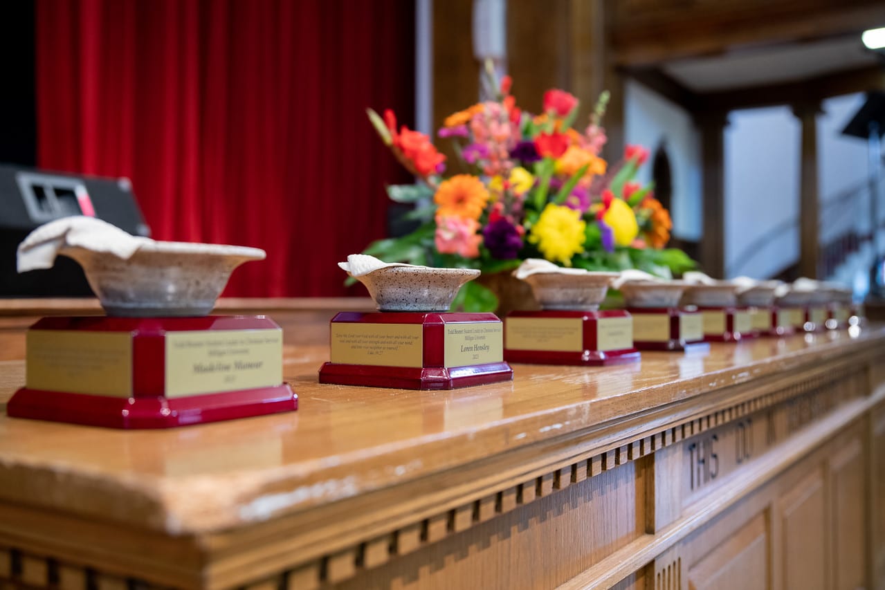 a photo of the awards for Leaders in Christian Service