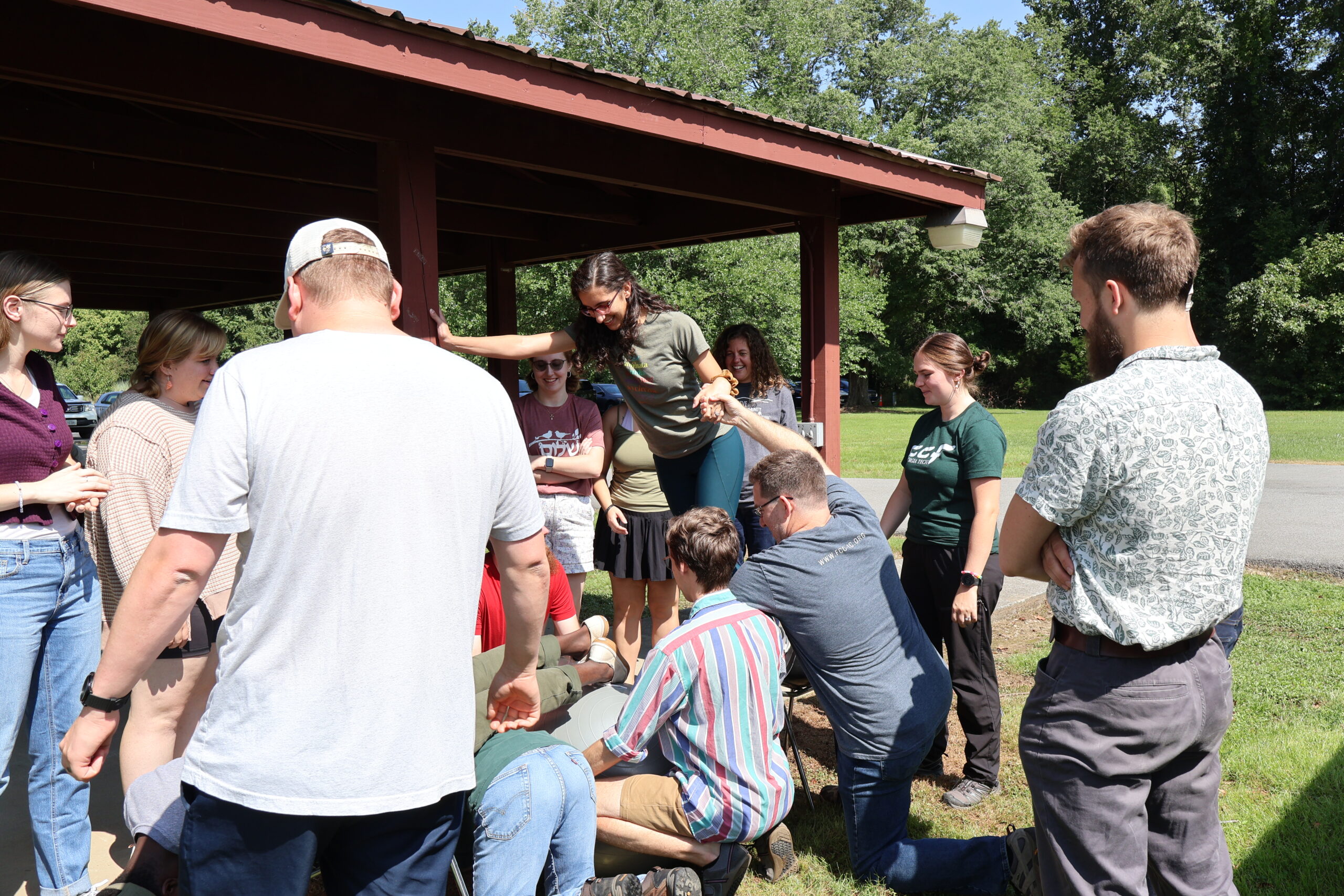 MRC-retreat-2024 Students participate in an activity during a retreat with the Ministry Resource Center