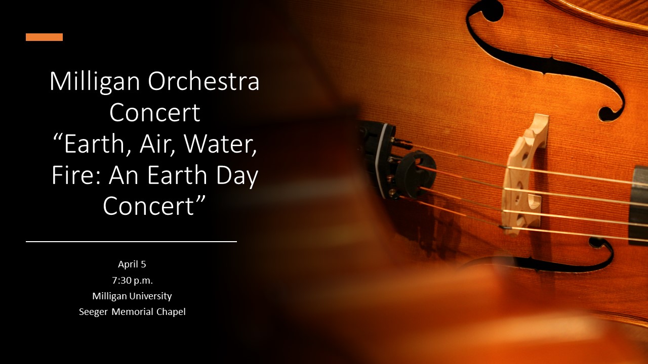 Milligan Orchestra concert graphic