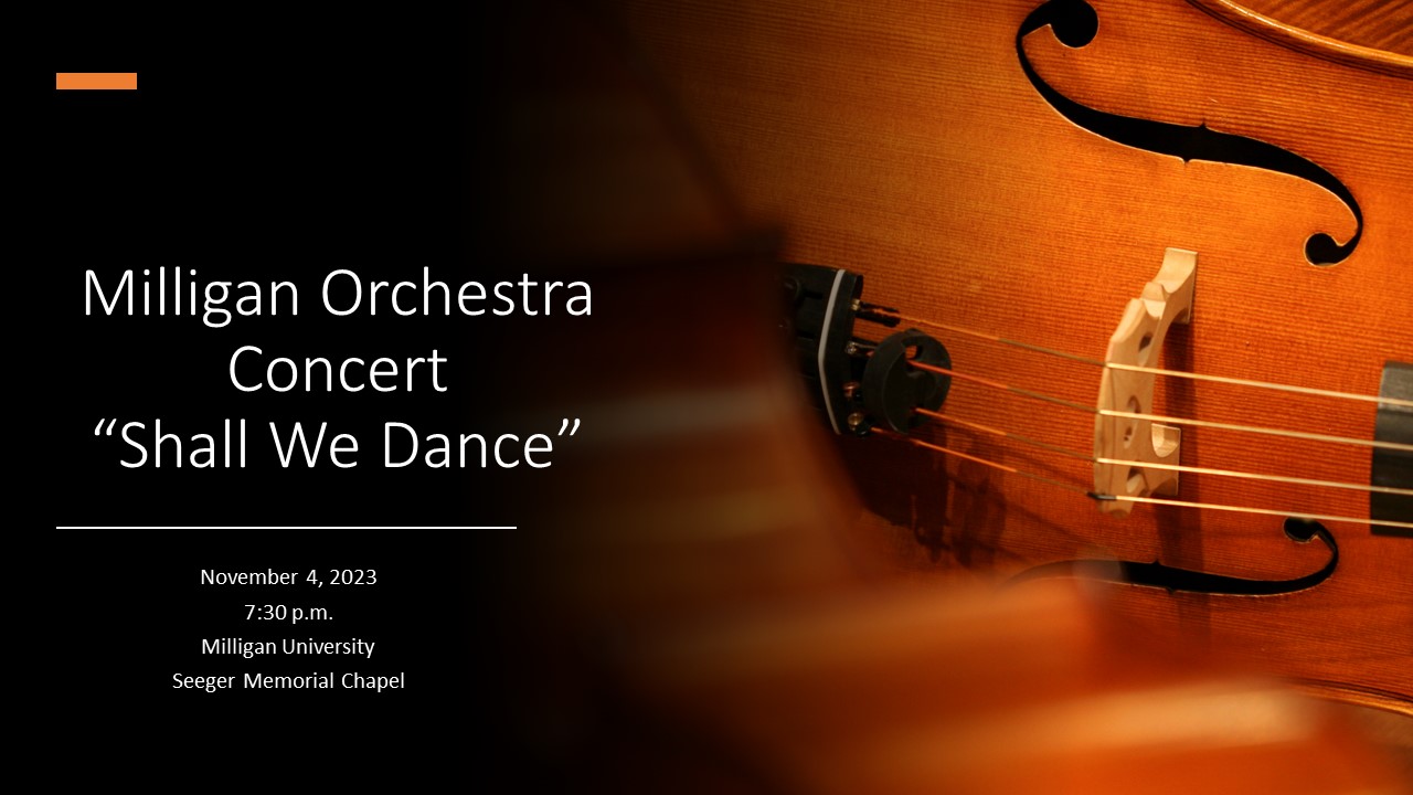 Milligan Orchestra concert graphic