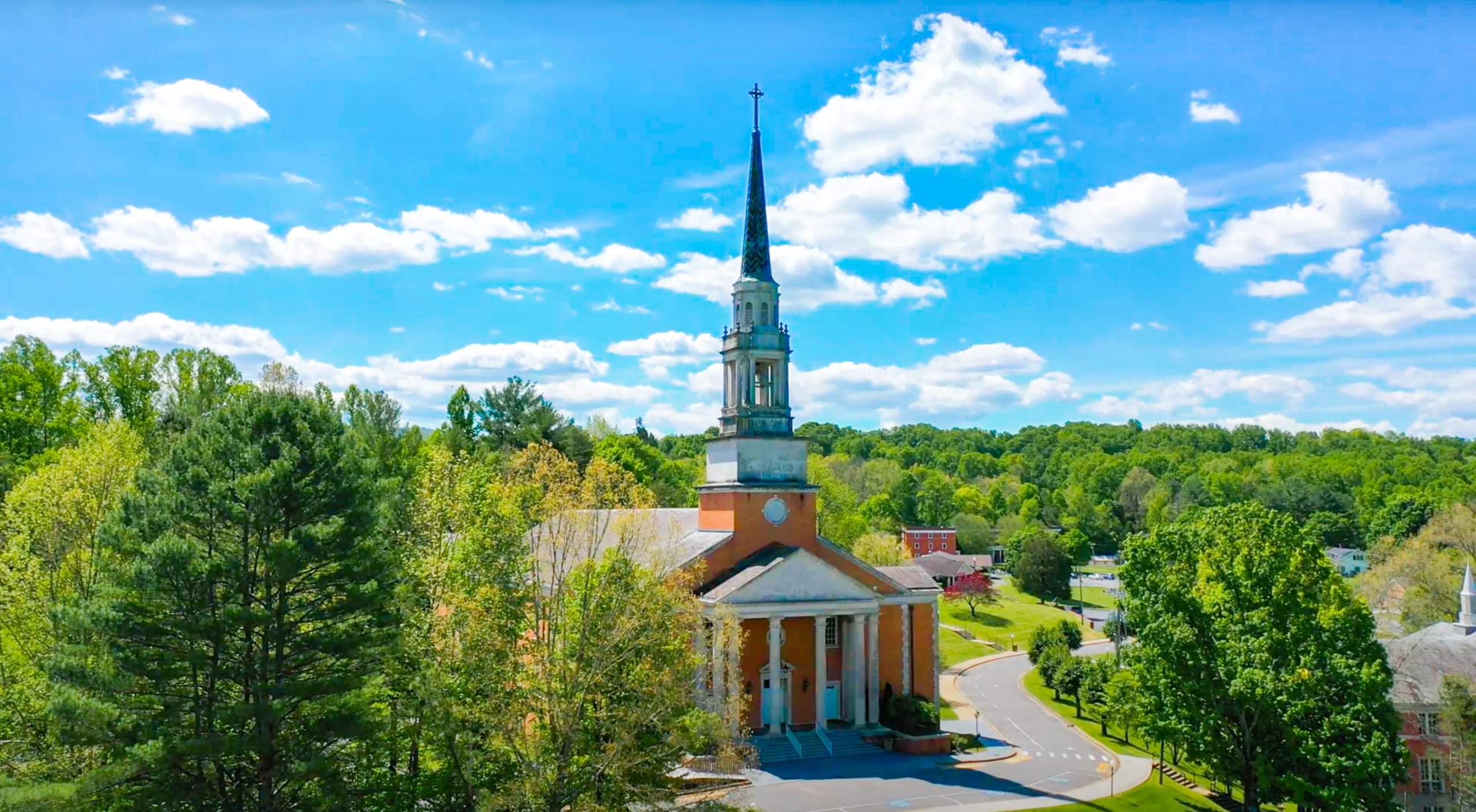 Seeger Chapel Take in a view of Seeger Chapel as its cross stands to proclaim the college's founding principle and mission - the integration of Christian faith and academic rigor.