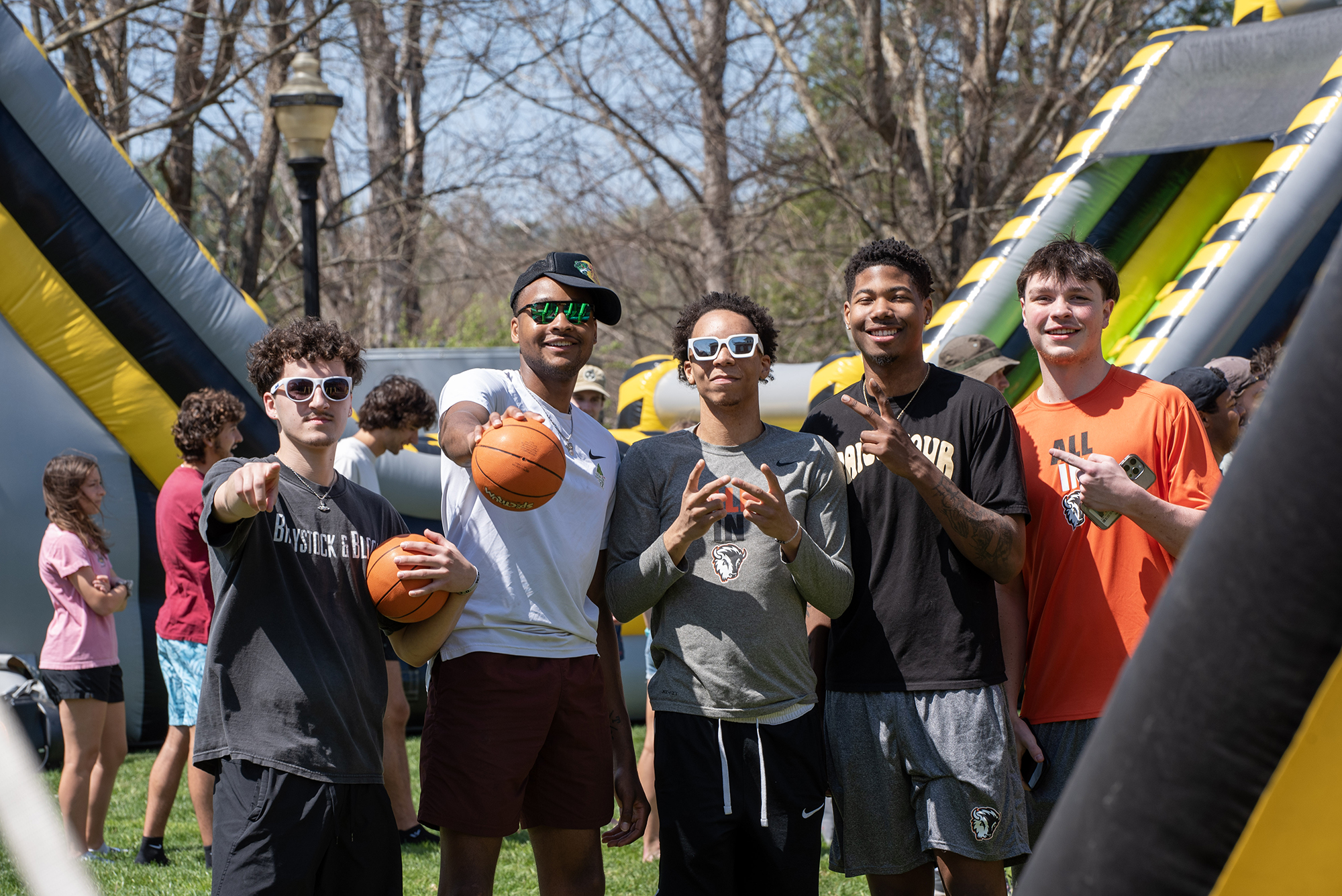 Wonderful Wednesday inflatables Students enjoy inflatable games during the annual tradition of Wonderful Wednesday